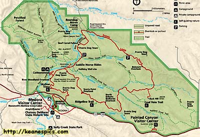 Theodore Roosevelt National Park, South Unit Map