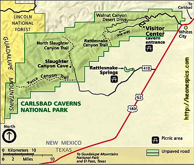 Carlsbad Caverns National Park Map