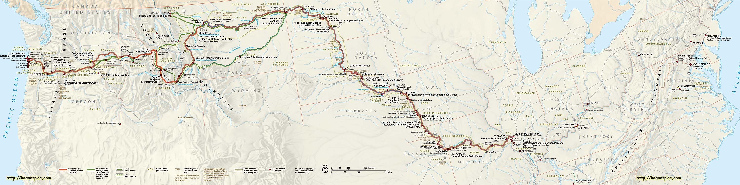 Lewis and Clark Route 