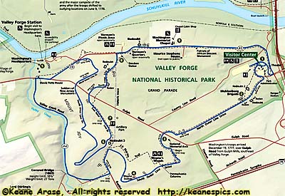 Valley Forge National Historic Park Map