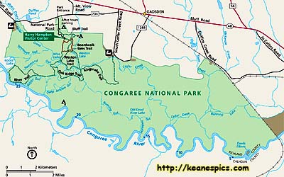 Congaree Swamp National Monument Map