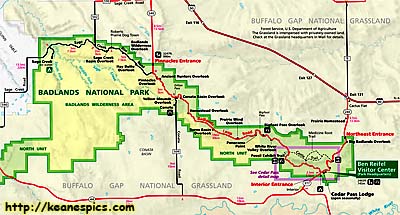 Badlands Map