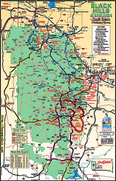 Black Hills, South Dakota Map