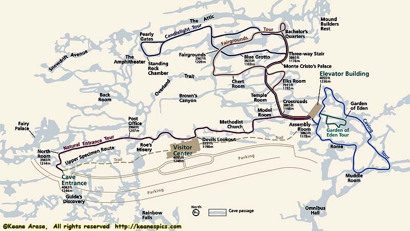 Wind Cave Tour Routes