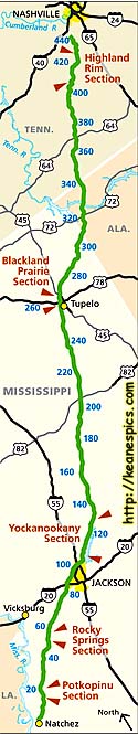 Natchez Trace Parkway Map