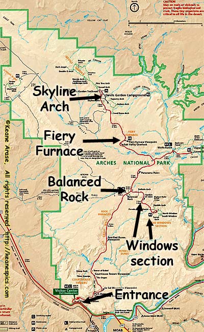 Arches National Park Map