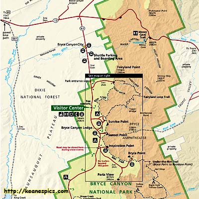 Bryce Canyon National Park Map