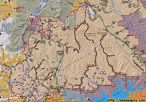 Grand Staircase - Escalante National Monument Map