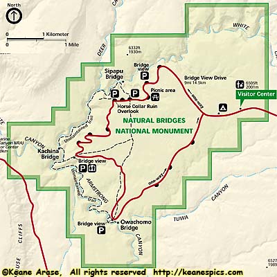 Natural Bridges National Monument Map