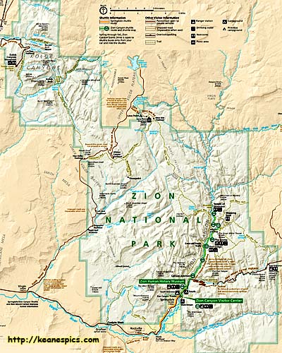 Zion National Park Map