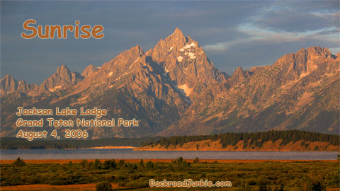 Sunrise on the Tetons